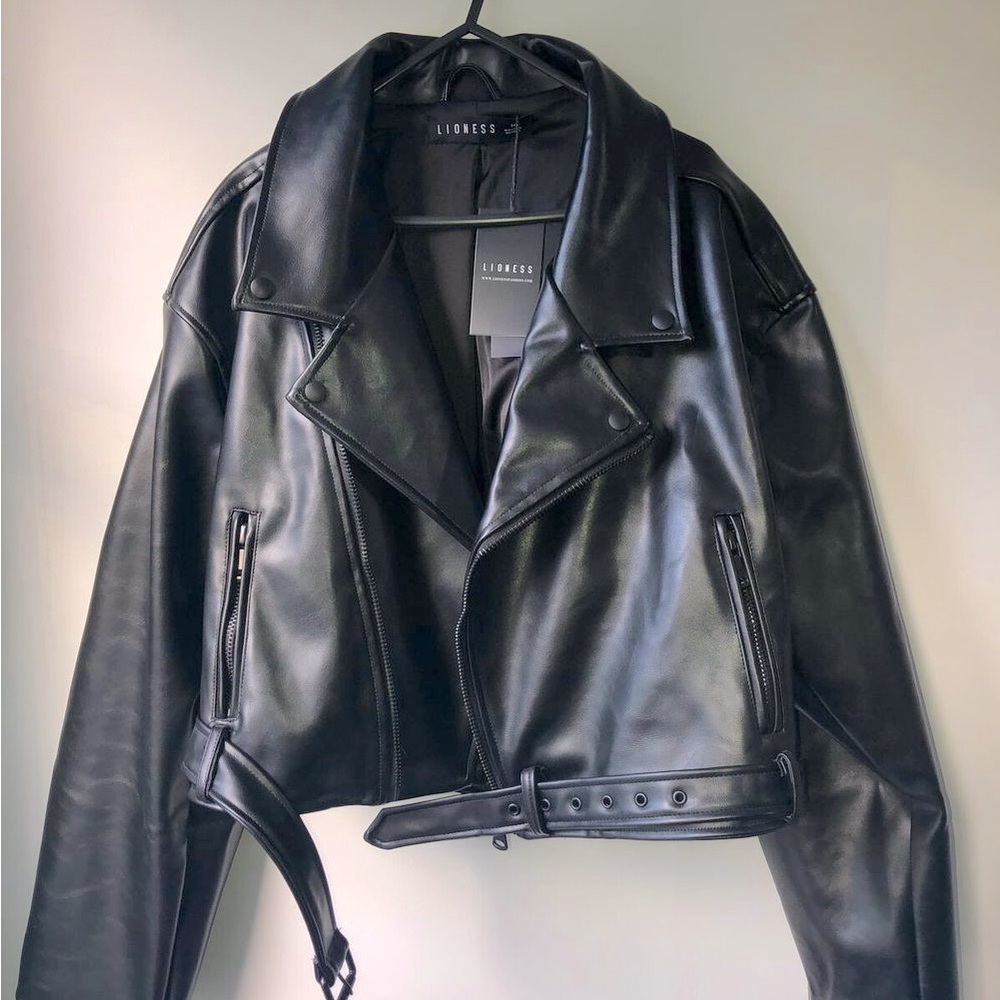 Princess Polly Lioness Leather Jacket NWT